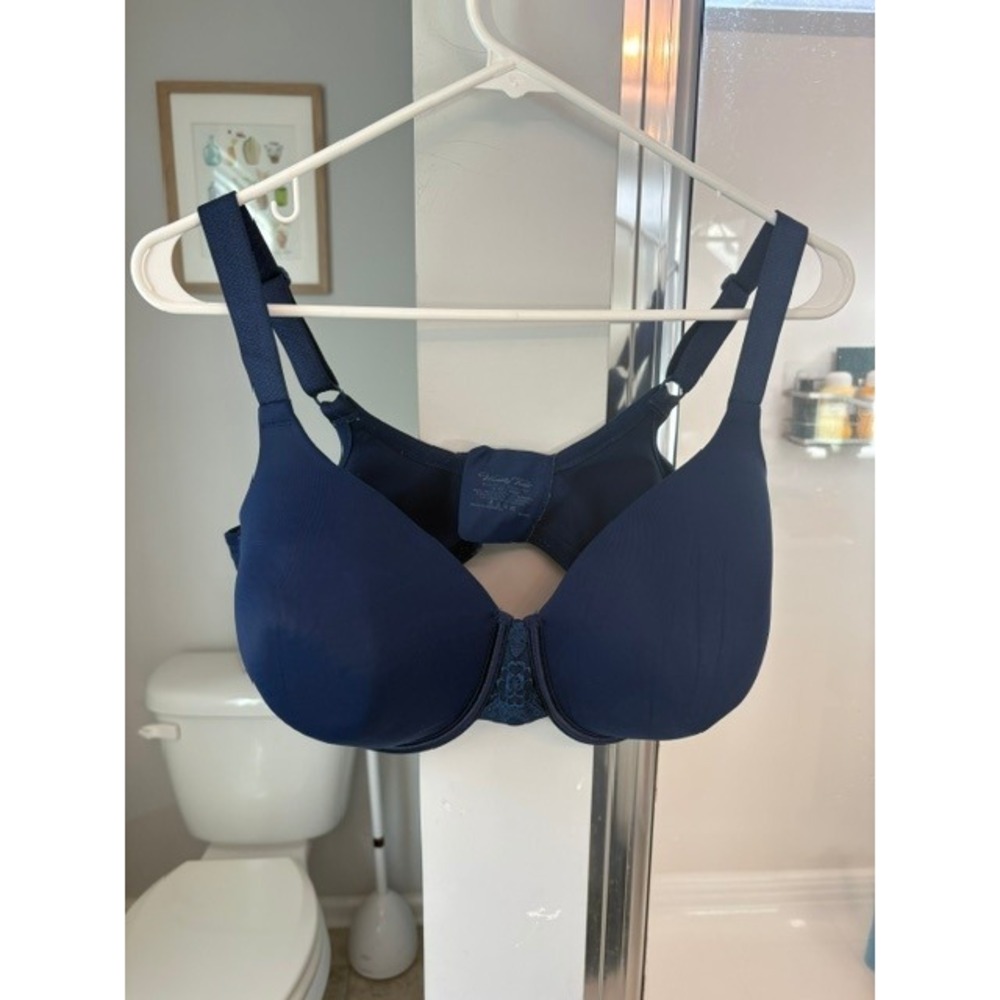 Vanity Fair Beautiful Benefits Full Figure Underwire Bra Navy Blue 40DD 76380